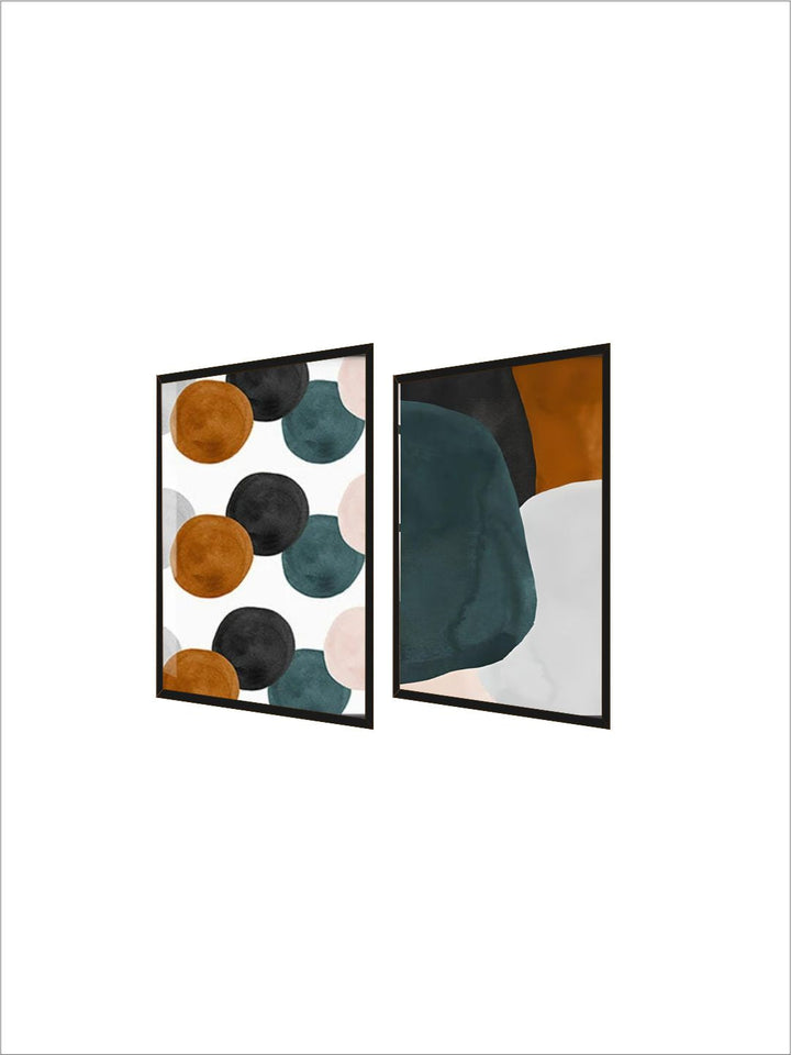 Earthy Colors Abstract Minimalist Watercolor Wall