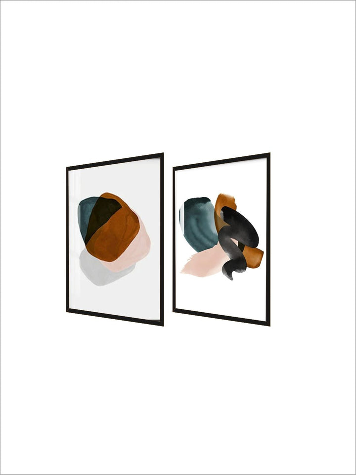 Earthy Colors Abstract Minimalist Watercolor Wall