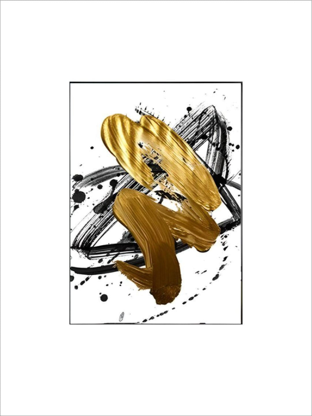 Abstract Golden Swirls Luxury Nordic Contemporary Wall Art Fine Art Canvas Prints Modern Pictures For Office Living Room Modern Home Decor