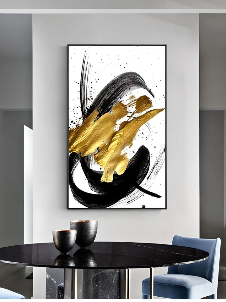 Abstract Golden Swirls Luxury Nordic Contemporary Wall Art Fine Art Canvas Prints Modern Pictures For Office Living Room Modern Home Decor