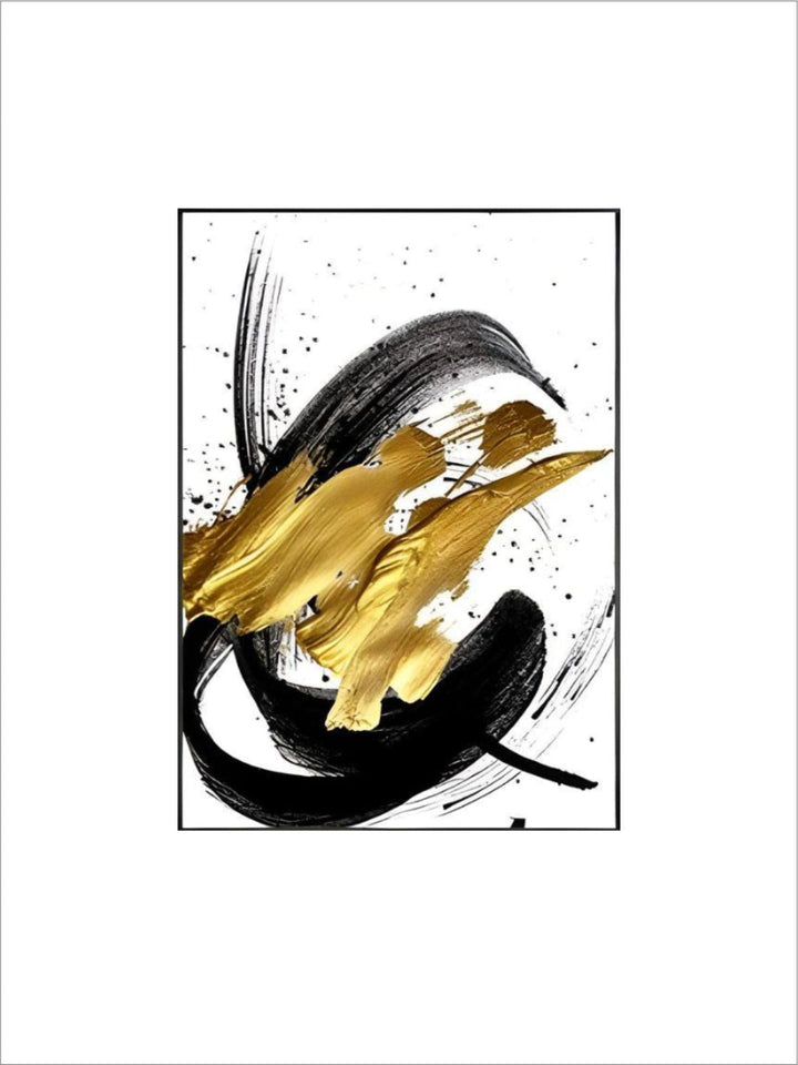 Abstract Golden Swirls Luxury Nordic Contemporary Wall Art Fine Art Canvas Prints Modern Pictures For Office Living Room Modern Home Decor