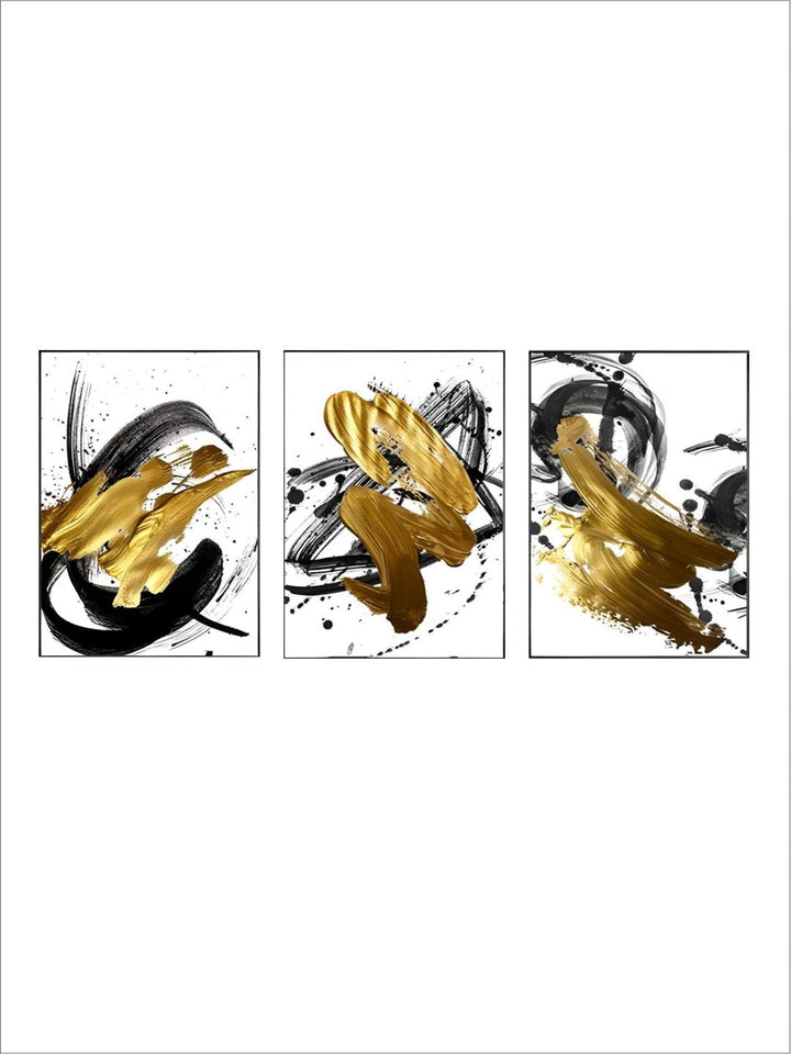 Abstract Golden Swirls Luxury Nordic Contemporary Wall Art Fine Art Canvas Prints Modern Pictures For Office Living Room Modern Home Decor