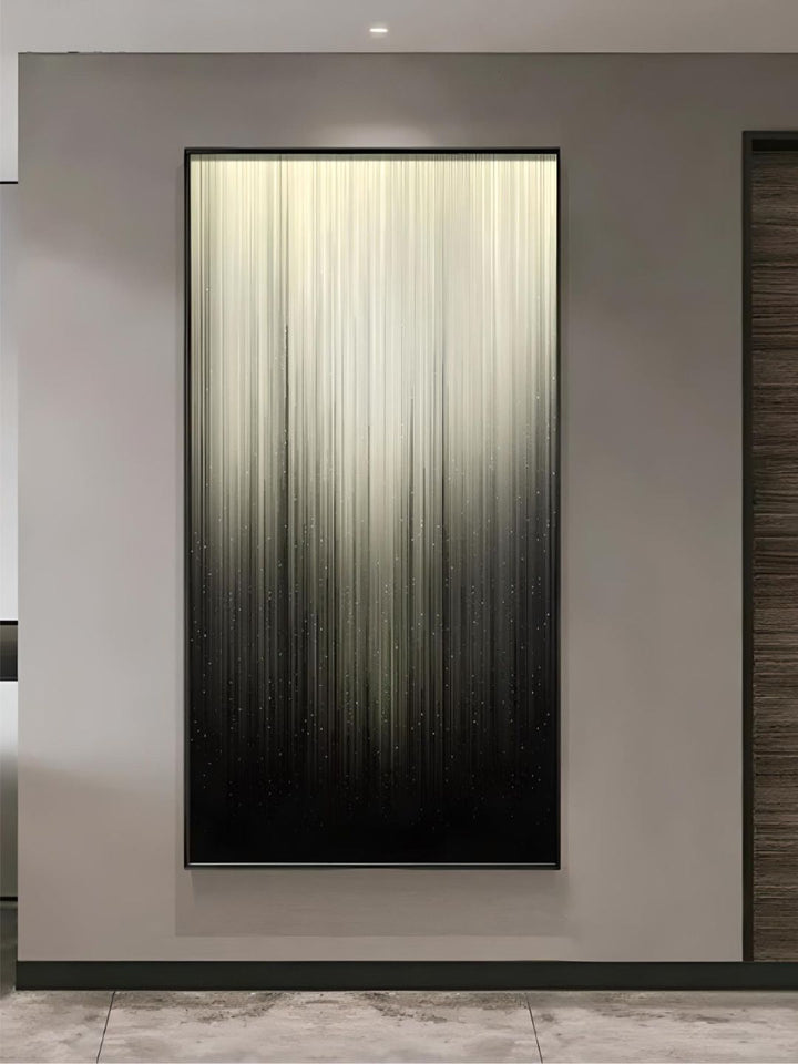 Abstract Urban Digital Rain Gradient Wall Art