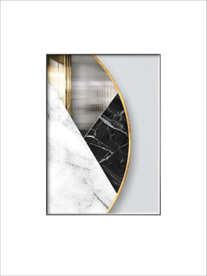 Abstract Marble Curves 3d Effect Geometric Wall Art Fine Art Canvas Prints Modern Pictures For Luxury Living Room Dining Room Home Office Art Decor