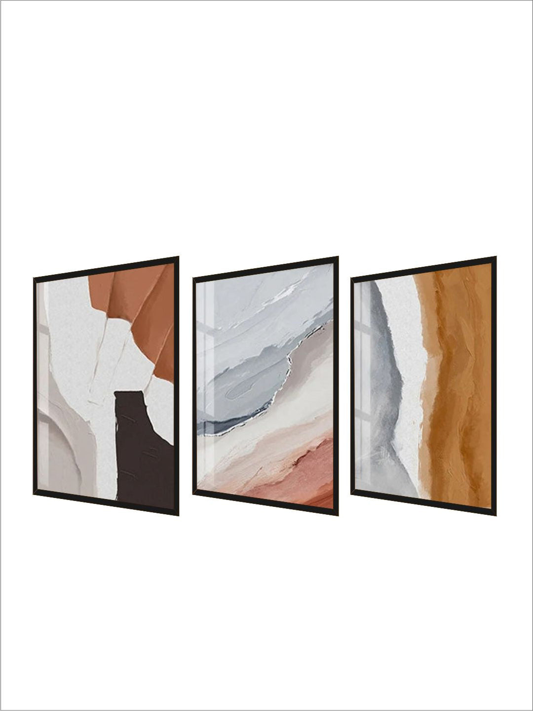 Modern Abstract Gray Beige Terracotta Wall Art Fine Art 