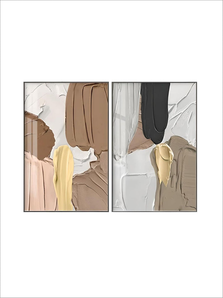 Fashion Color Pallete Thick Brush Abstract Wall Art