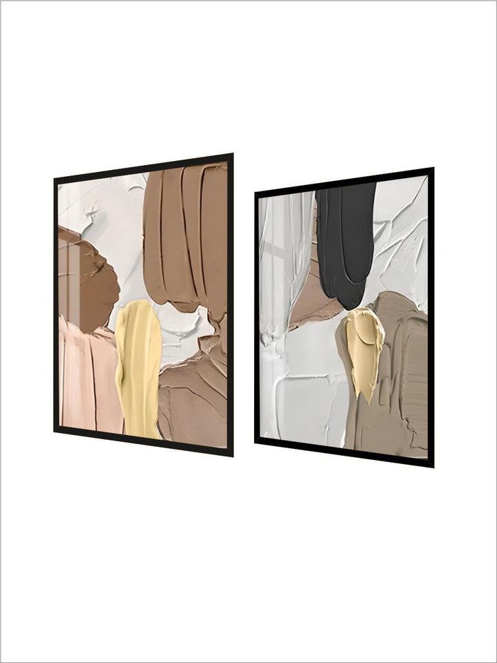 Fashion Color Pallete Thick Brush Abstract Wall Art