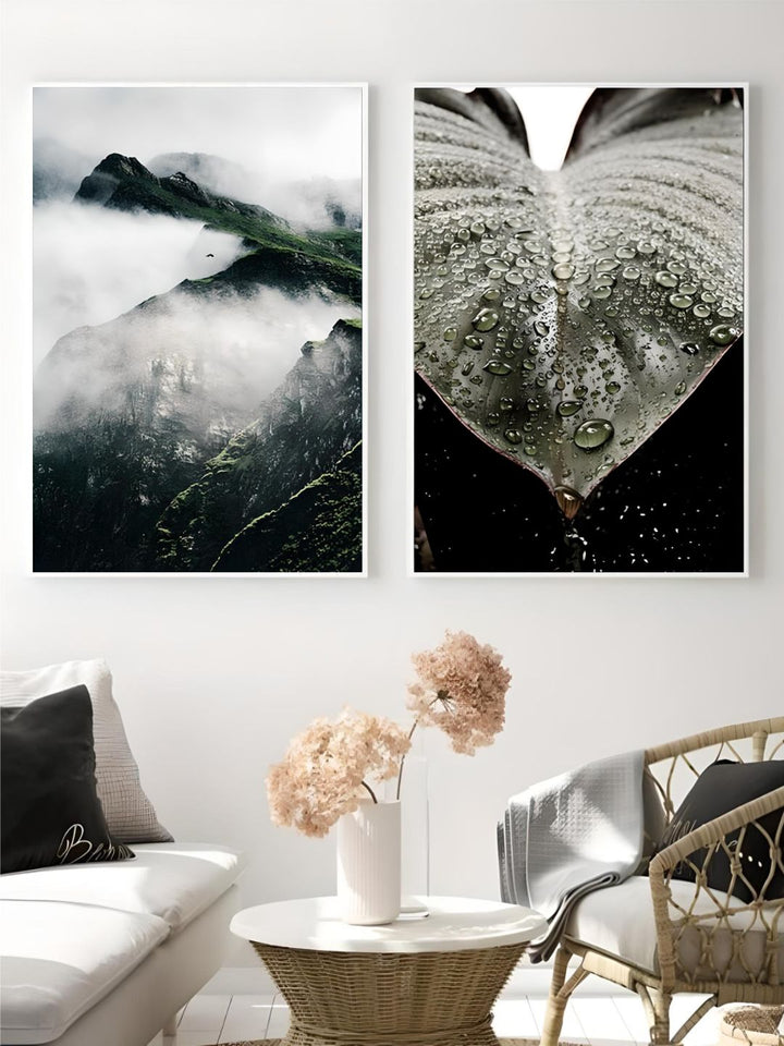 Idyllic Scenes Of Mountain Wilderness Wall Art Tranquil Lake Boat Reflections Pictures Of Calm Fine Art