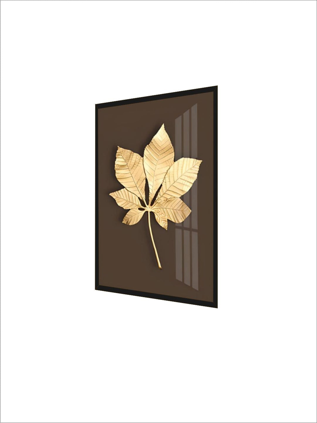 Abstract Minimalist Golden Leaf Wall Art Fine Art Canvas Prints Elegant Botanical Pictures For Luxury Living Room Dining Room Home Office Decor