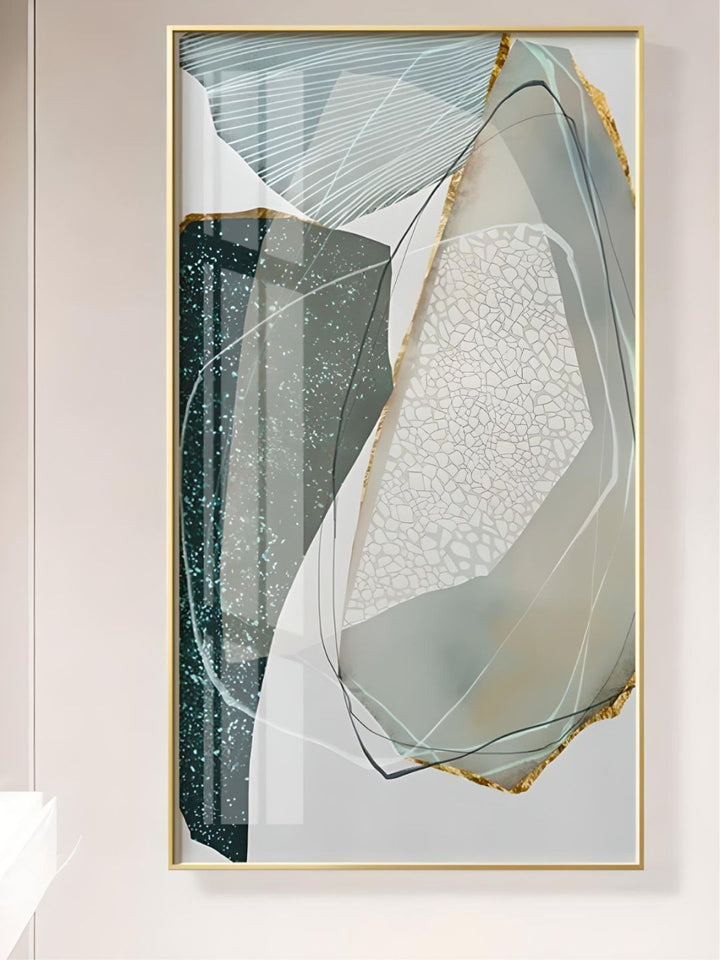 Abstract Pebbles Contemporary Wall Art Geomorphic Agate Marble Design Fine Art 