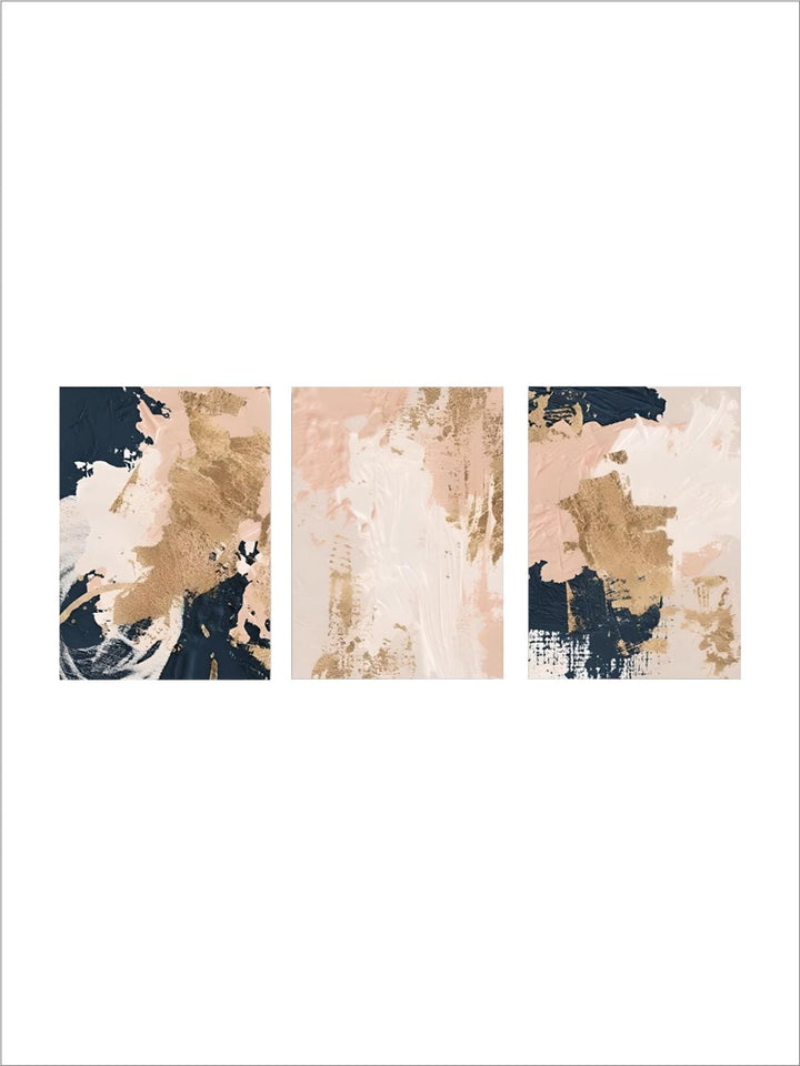 Set of 3Pcs FRAMED Abstract Nordic Wall Art With