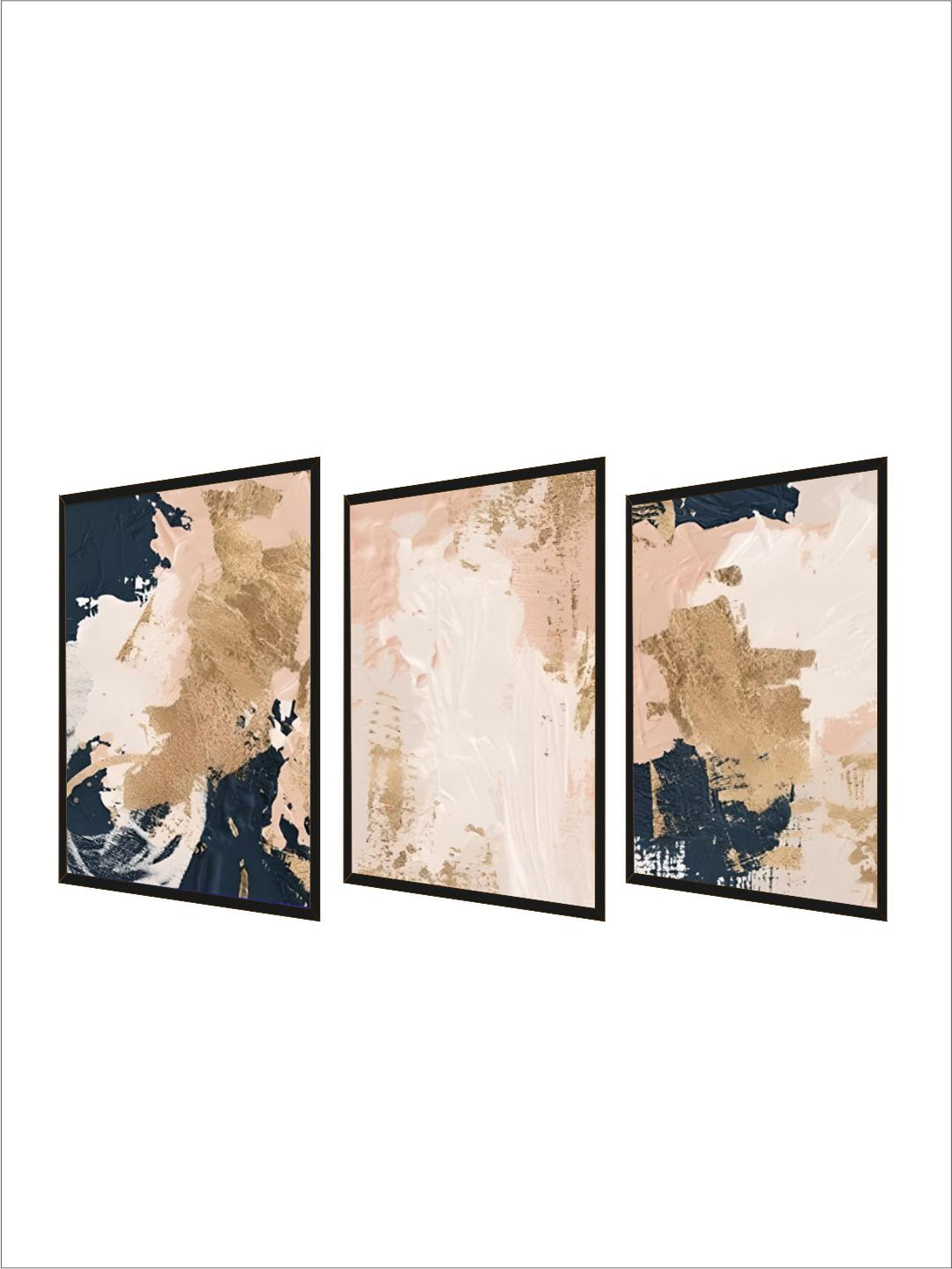 Set of 3Pcs FRAMED Abstract Nordic Wall Art With