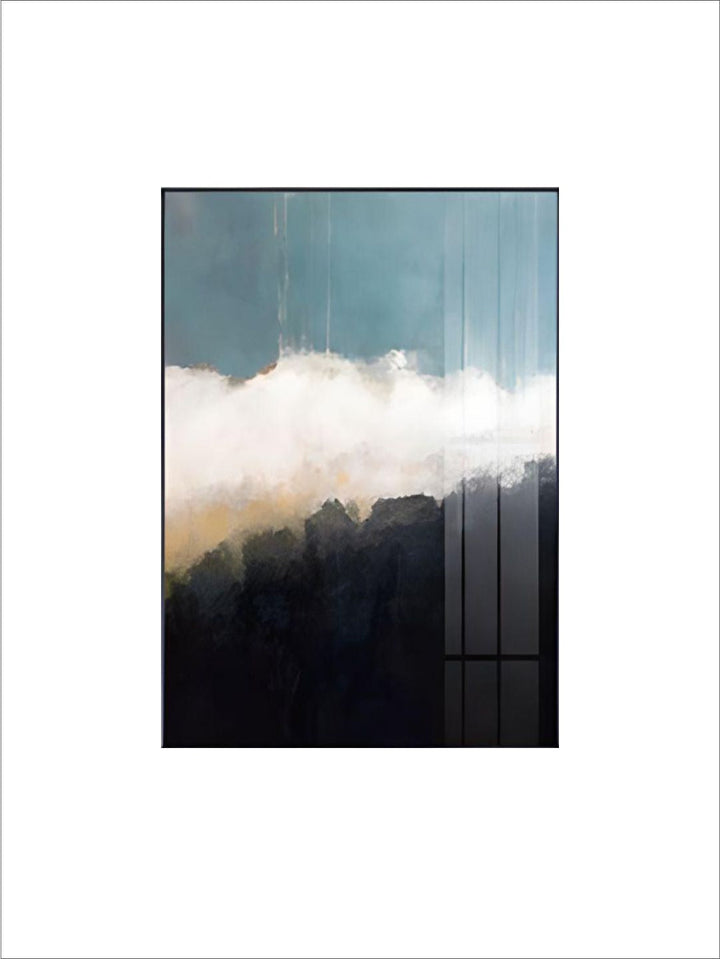 Abstract Shades Of Blue Black Wall Art Fine Art Canvas Prints Modern Boutique Pictures For Living Room Dining Room Contemporary Home Wall Art Decor