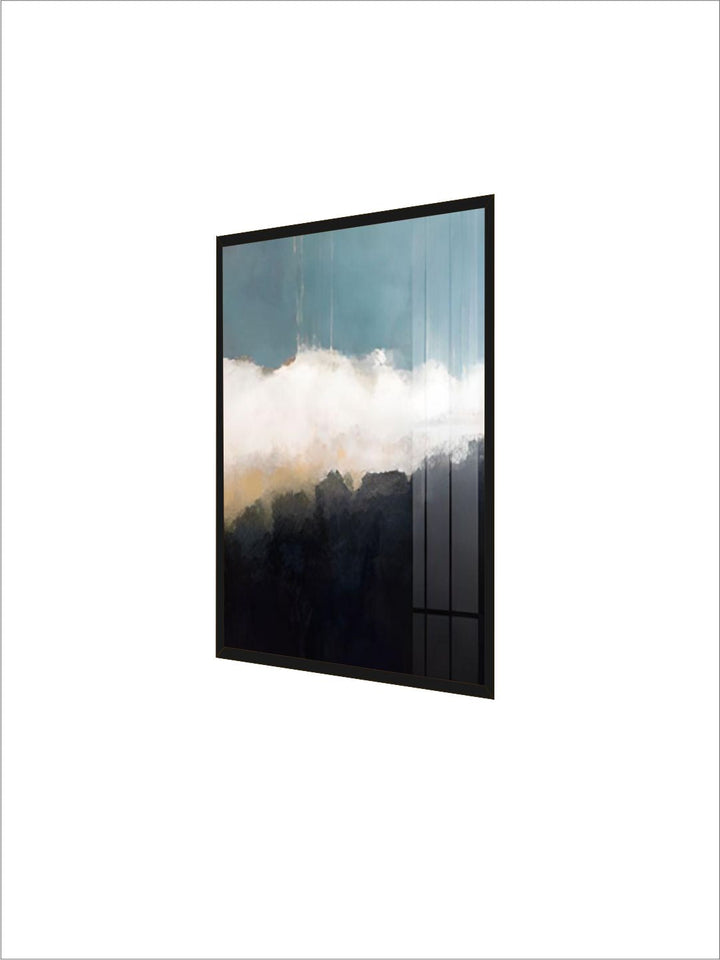 Abstract Shades Of Blue Black Wall Art Fine Art Canvas Prints Modern Boutique Pictures For Living Room Dining Room Contemporary Home Wall Art Decor