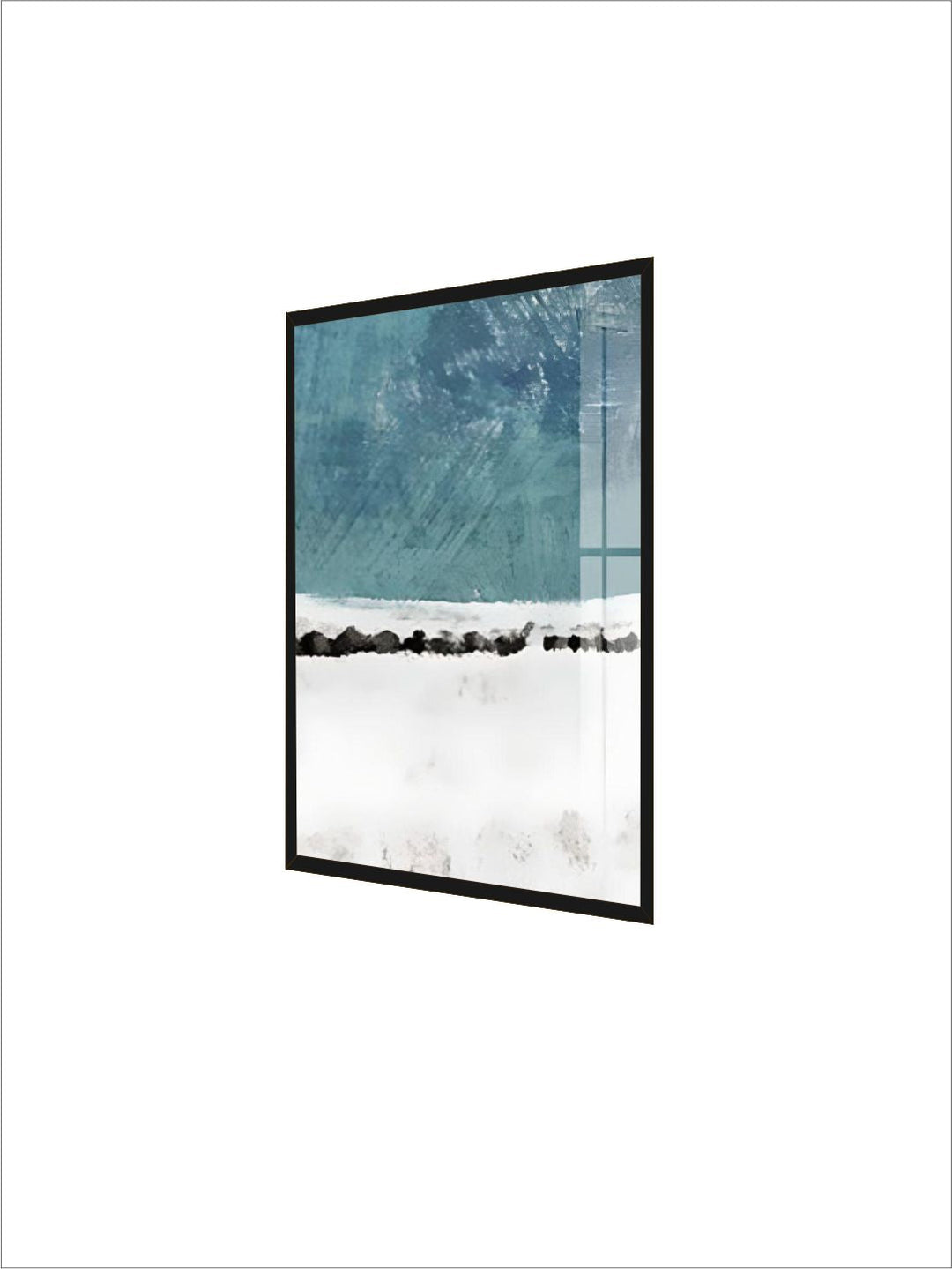Abstract Shades Of Blue Black Wall Art Fine Art Canvas Prints Modern Boutique Pictures For Living Room Dining Room Contemporary Home Wall Art Decor