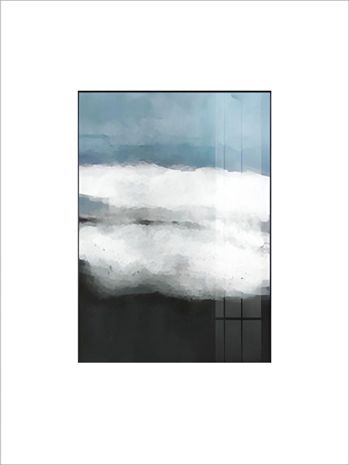 Abstract Shades Of Blue Black Wall Art Fine Art Canvas Prints Modern Boutique Pictures For Living Room Dining Room Contemporary Home Wall Art Decor