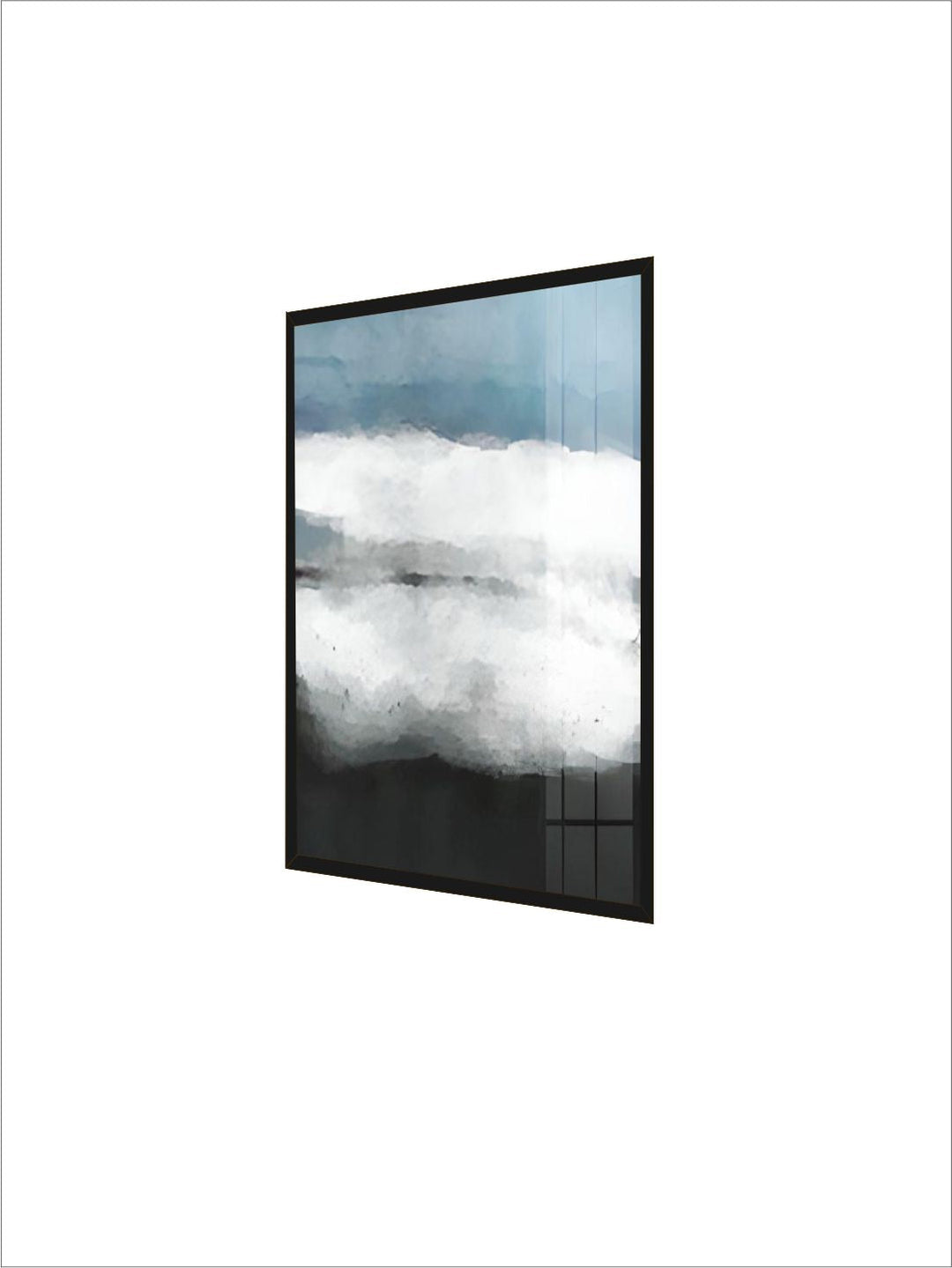 Abstract Shades Of Blue Black Wall Art Fine Art Canvas Prints Modern Boutique Pictures For Living Room Dining Room Contemporary Home Wall Art Decor