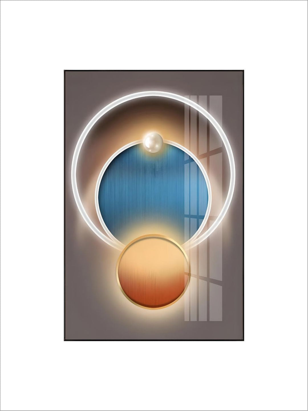 Abstract Futuristic Elements Modern Aesthetics Wall Art 