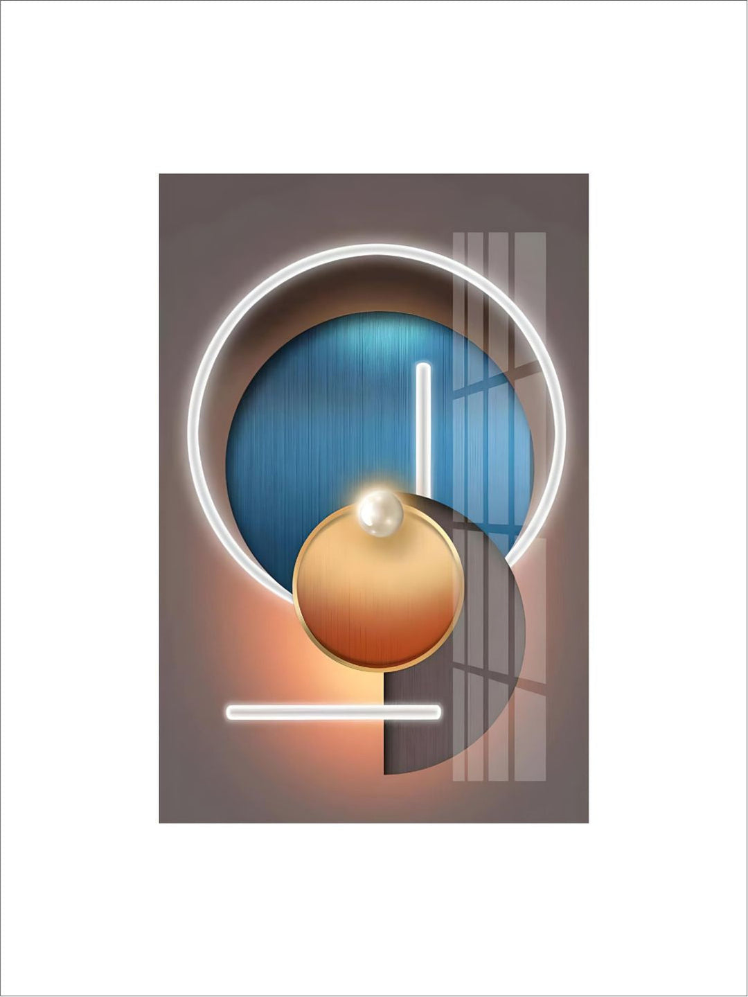 Abstract Futuristic Elements Modern Aesthetics Wall Art 
