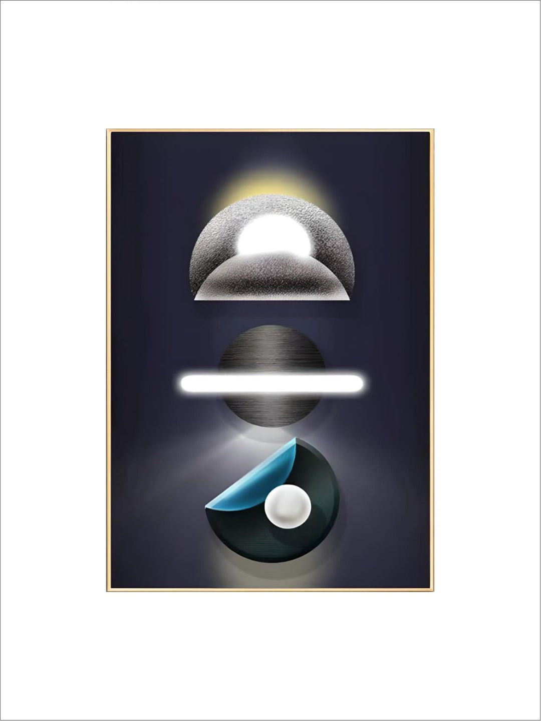 Abstract Futuristic Elements Modern Aesthetics Wall Art 