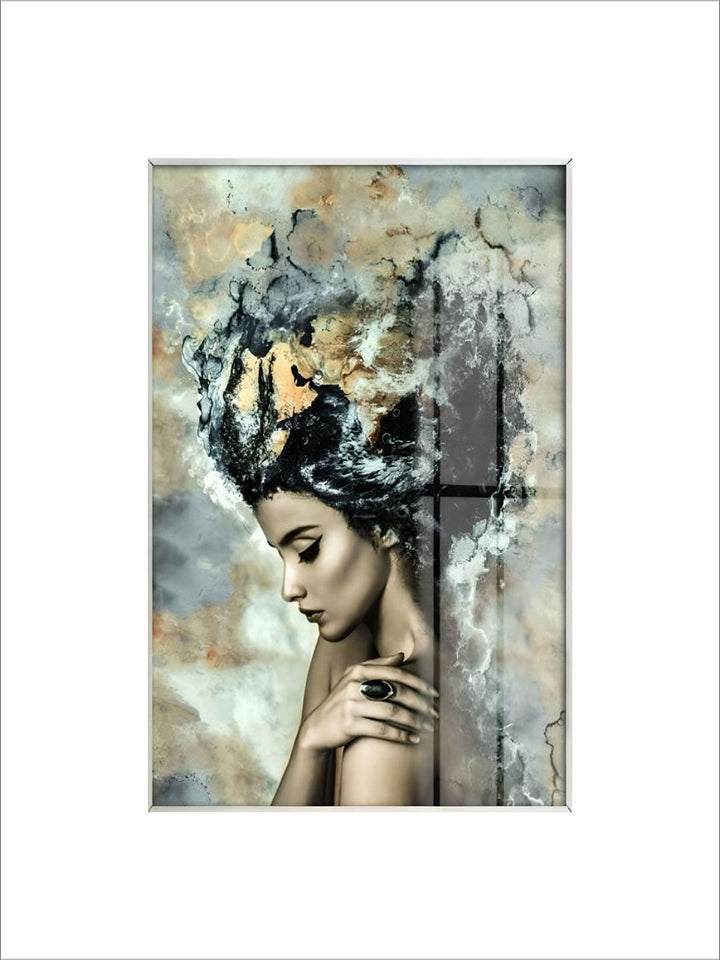 Girl Becomes Marble Abstract Nordic Fashion Figure Art Poster Fine Art Canvas Print Picture For Modern Interior Design Home Decoration