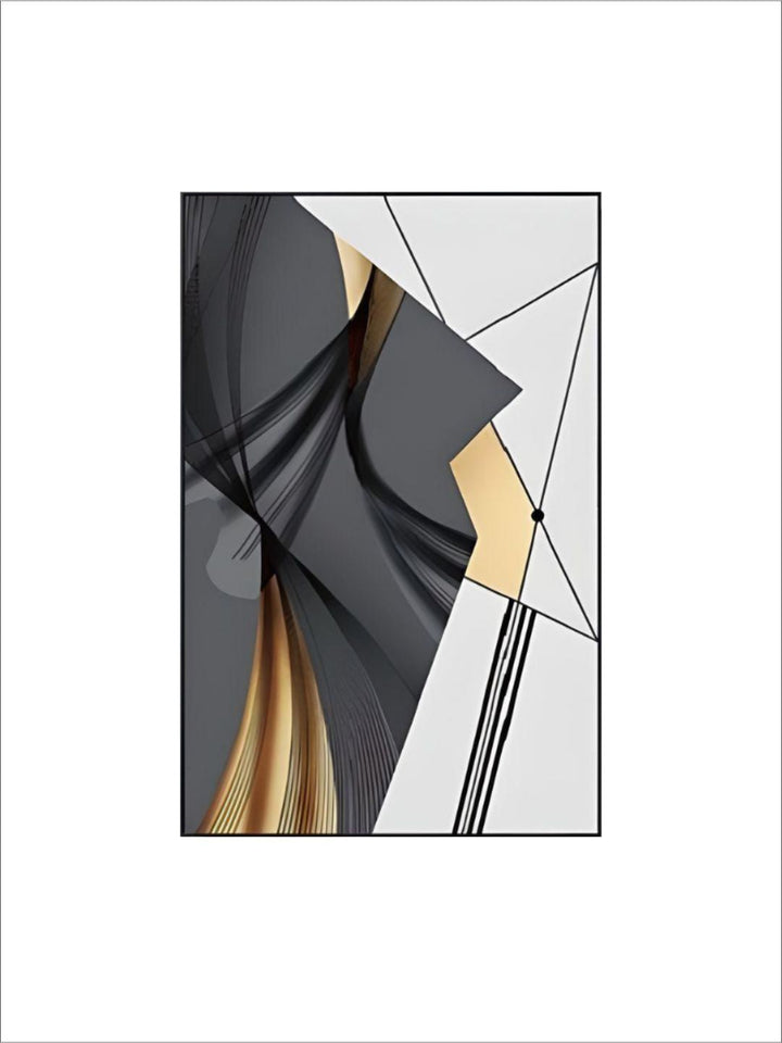 Geometric Flowing Shapes Abstract Wall Art Fine Art Canvas Prints Pictures For Modern Apartment Living Room Minimalist Home Office Interiors