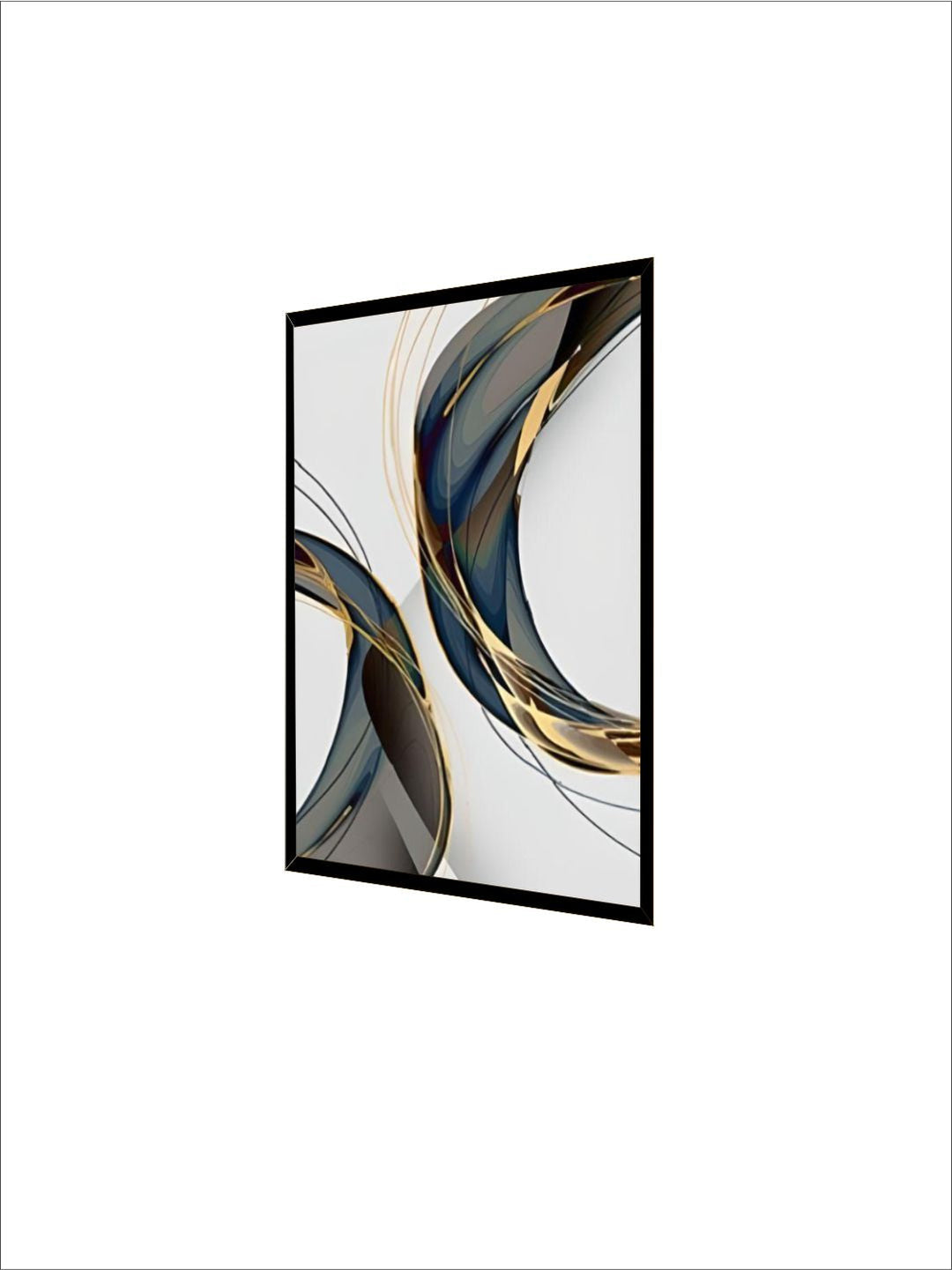 Geometric Flowing Shapes Abstract Wall Art Fine Art Canvas Prints Pictures For Modern Apartment Living Room Minimalist Home Office Interiors