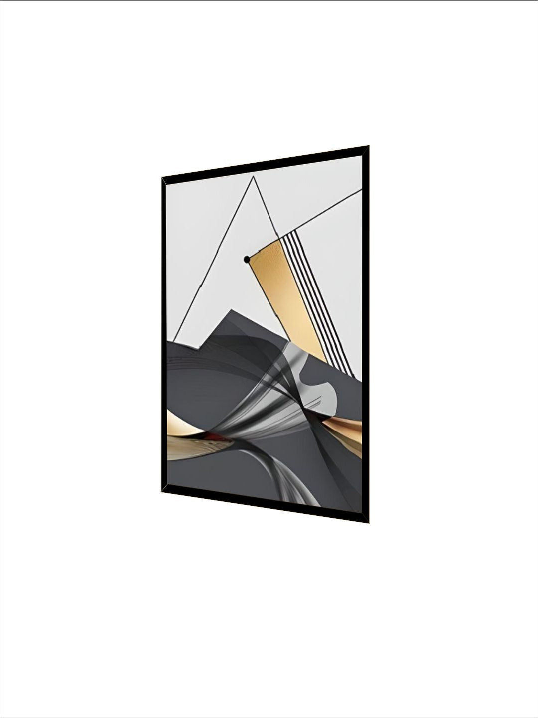 Geometric Flowing Shapes Abstract Wall Art Fine Art Canvas Prints Pictures For Modern Apartment Living Room Minimalist Home Office Interiors