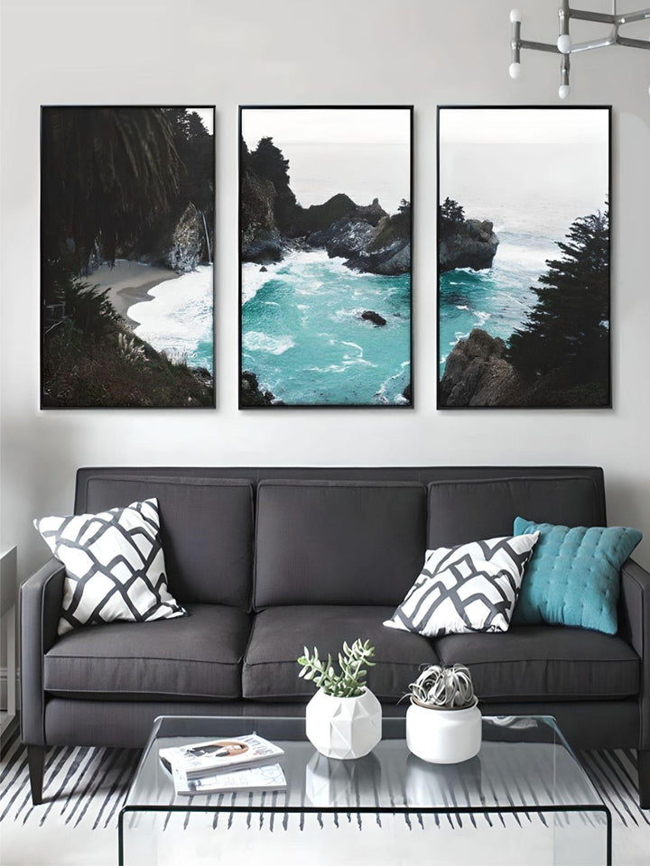 Hidden Cove Tropical Coastal Landscape Wall Art Fine Art Canvas Prints Beachscape Nordic Style Seascape Pictures For Office Living Room Decor