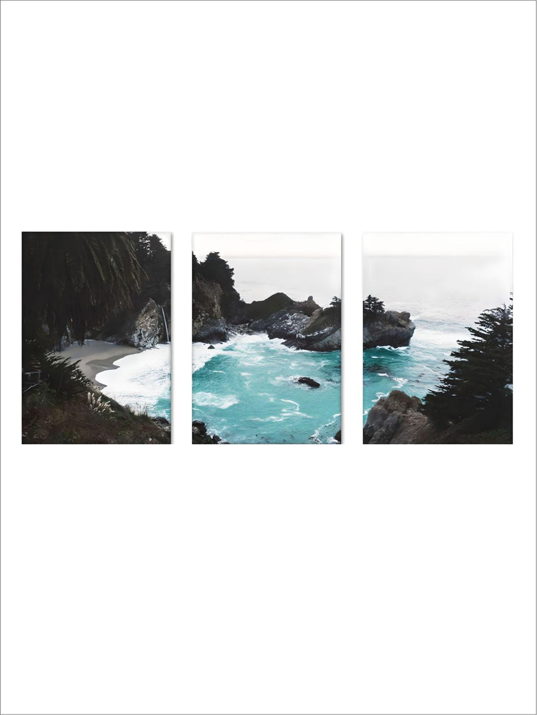 Hidden Cove Tropical Coastal Landscape Wall Art Fine Art Canvas Prints Beachscape Nordic Style Seascape Pictures For Office Living Room Decor