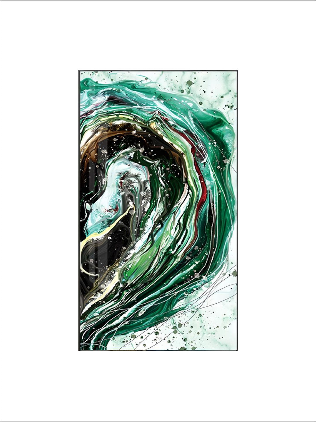 Luxury Abstract Nordic Wall Art Lucky Golden Fish Green Blue Contemporary Fine Art Canvas Prints Luxury Home Office Wall Art Decor