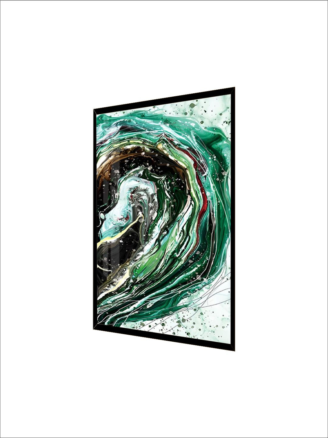 Luxury Abstract Nordic Wall Art Lucky Golden Fish Green Blue Contemporary Fine Art Canvas Prints Luxury Home Office Wall Art Decor