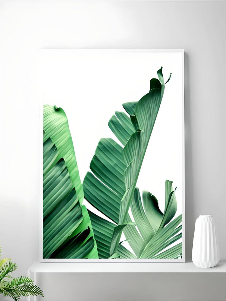 Lush Green Leaves Posters Tropical Plants Flora Fine Art Canvas Prints Nordic Wall Art For Living Room Dining Room Modern Home Decoration