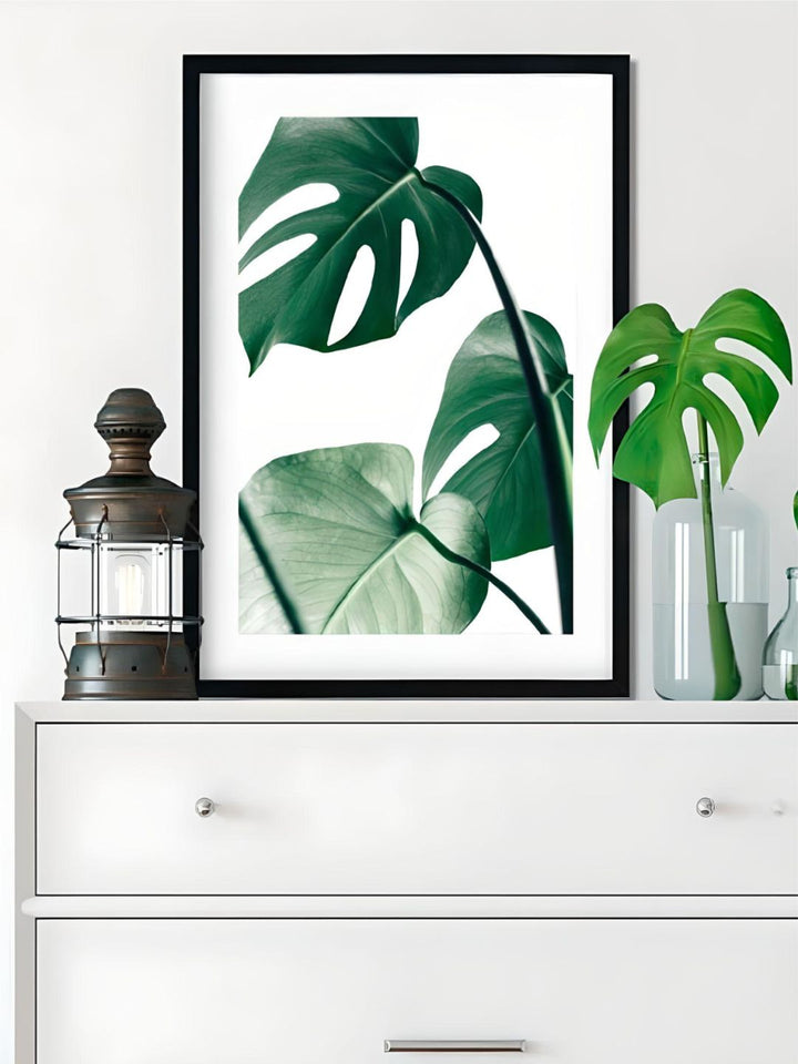 Lush Green Leaves Posters Tropical Plants Flora Fine Art Canvas Prints Nordic Wall Art For Living Room Dining Room Modern Home Decoration