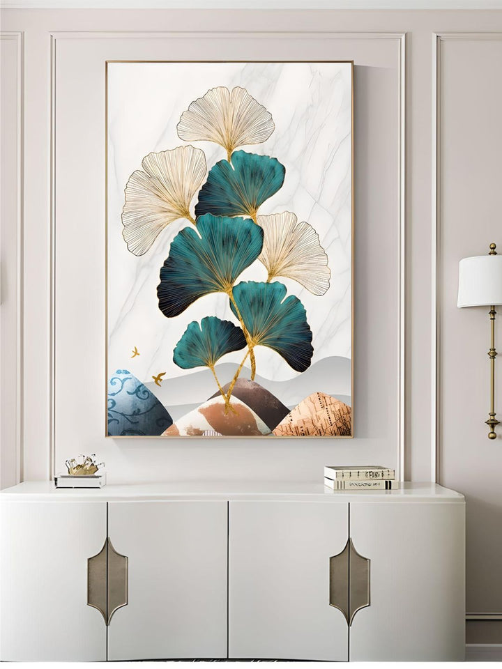 Magical Nordic Moonlight Deer Landscape Wall Art Fine Art Canvas Prints Modern Abstract Nature Pictures Luxury Living Room Wall Art Home Interior Decor