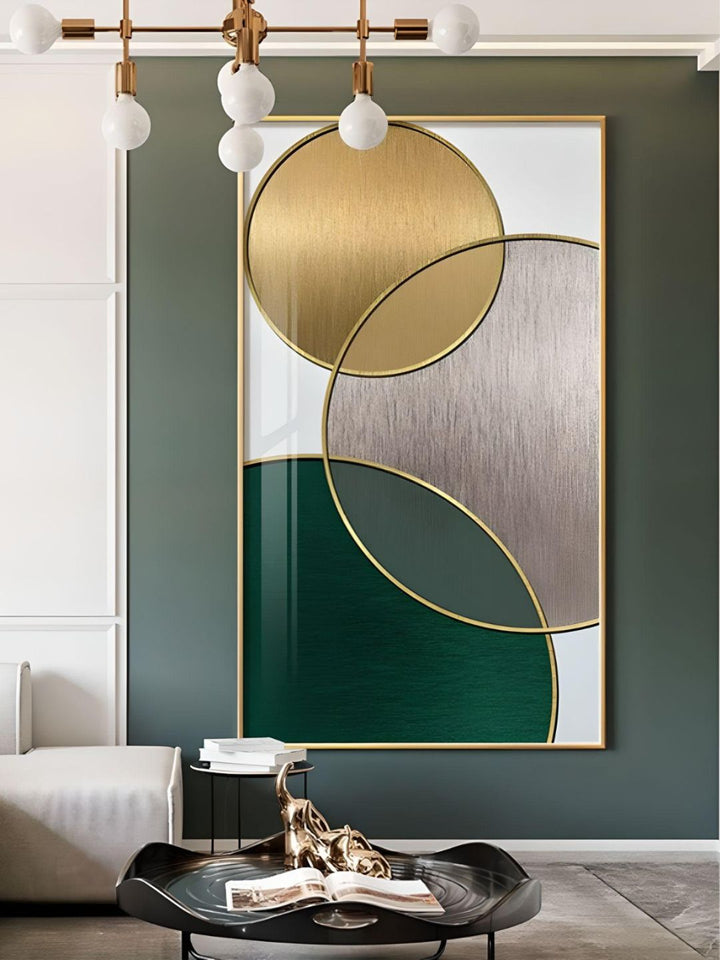 Modern Abstract Geometric Circles Wall Art Fine Art Canvas Prints Pictures For Luxury Living Room Dining Room Hotel Bedroom Home Office Art Decor