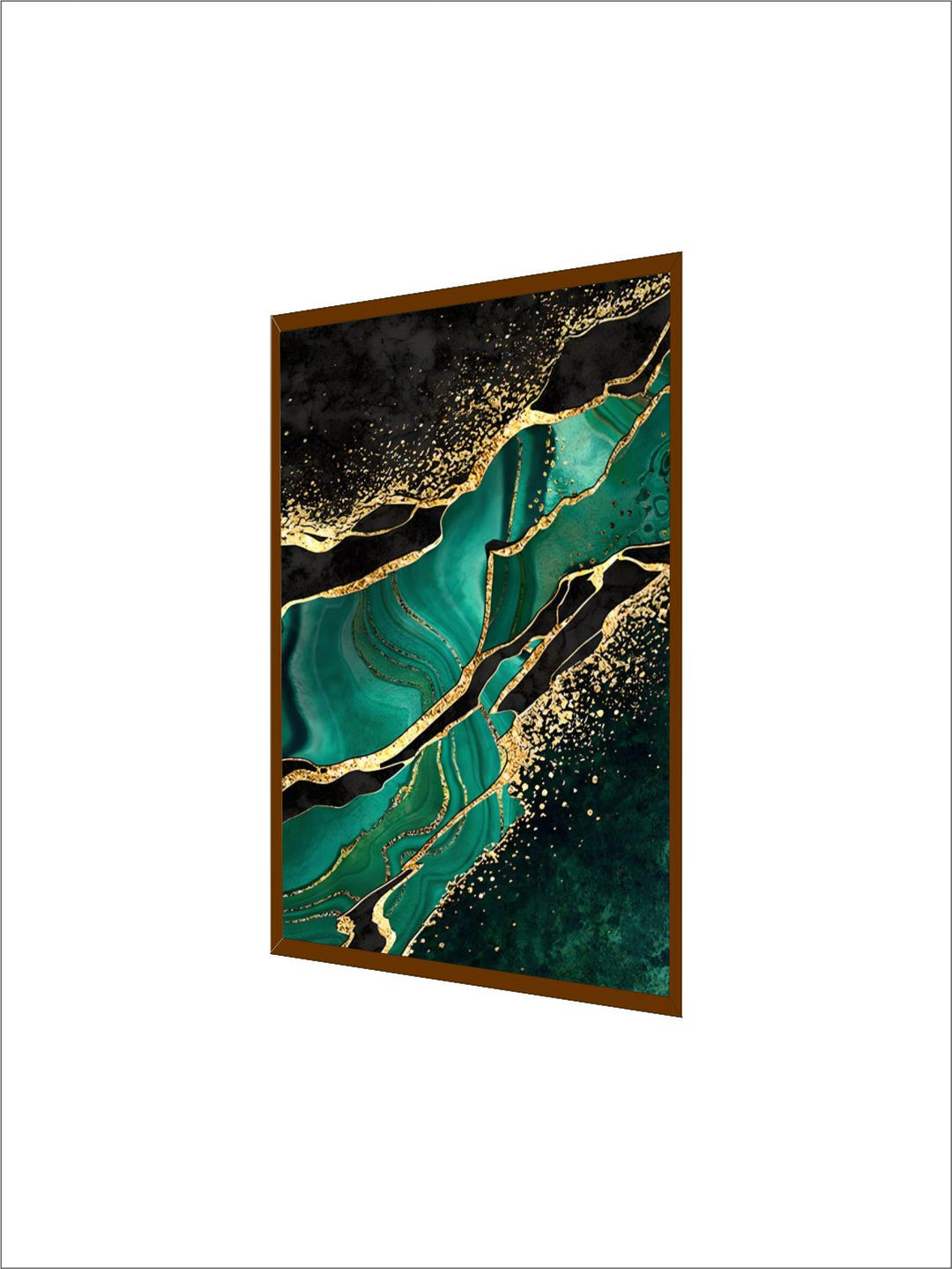 Modern Abstract Marble Print Wall Art Fine Art Canvas Prints Golden Green Agate Pictures For Luxury Living Room Dining Room Home Office Art Decor