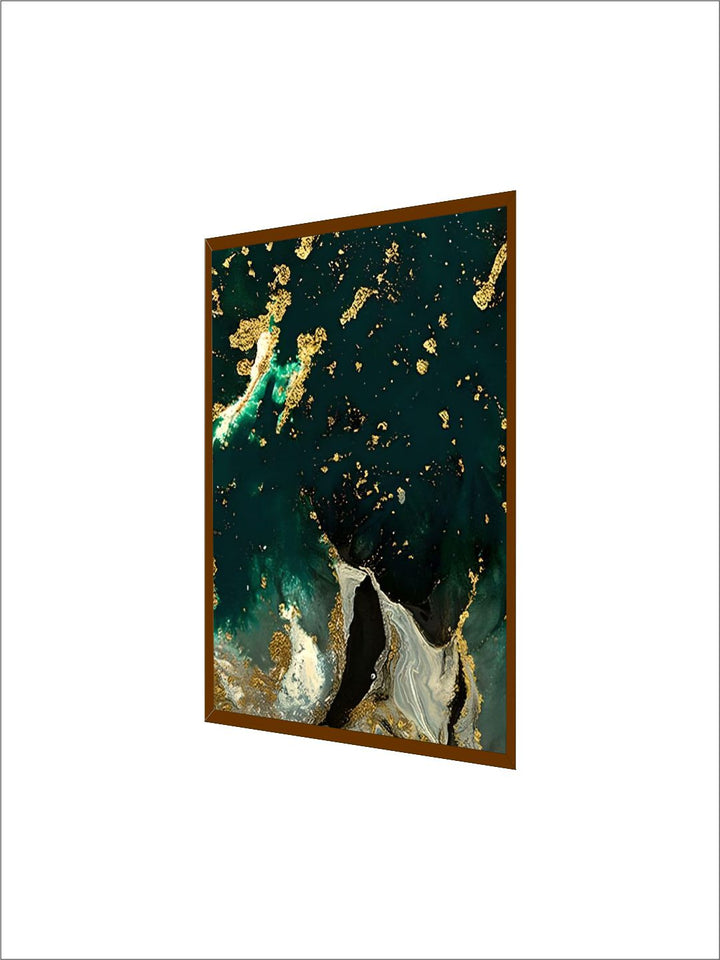 Modern Abstract Marble Print Wall Art Fine Art Canvas Prints Golden Green Agate Pictures For Luxury Living Room Dining Room Home Office Art Decor