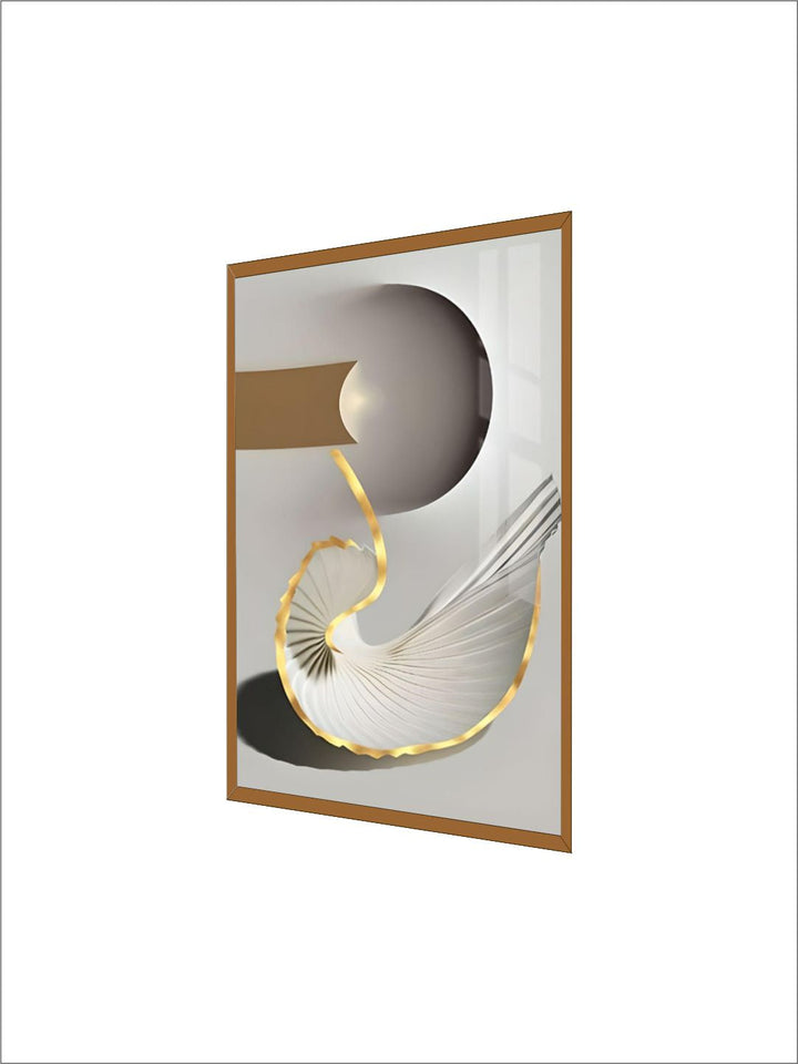 Modern Abstract Orange Golden Flowing Wall Art Fine Art Canvas Prints Pictures For Modern Loft Apartment Luxury Living Room Home Office Decor