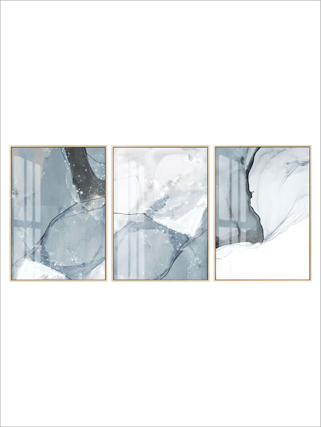 Abstract Blue Black Slate Grey Marble Wall Art Posters Fine Art Canvas Prints Modern Nordic Pictures For Kitchen Bathroom Modern Home Decor