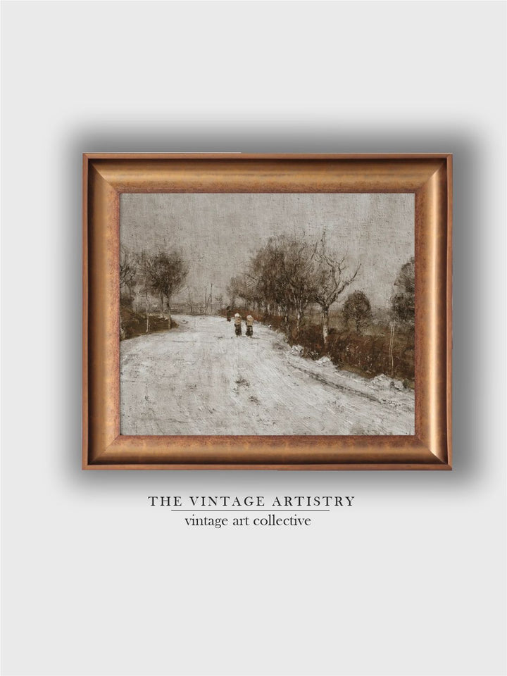 The Vintage Artistry Grey Rustic Winter Wall Art
