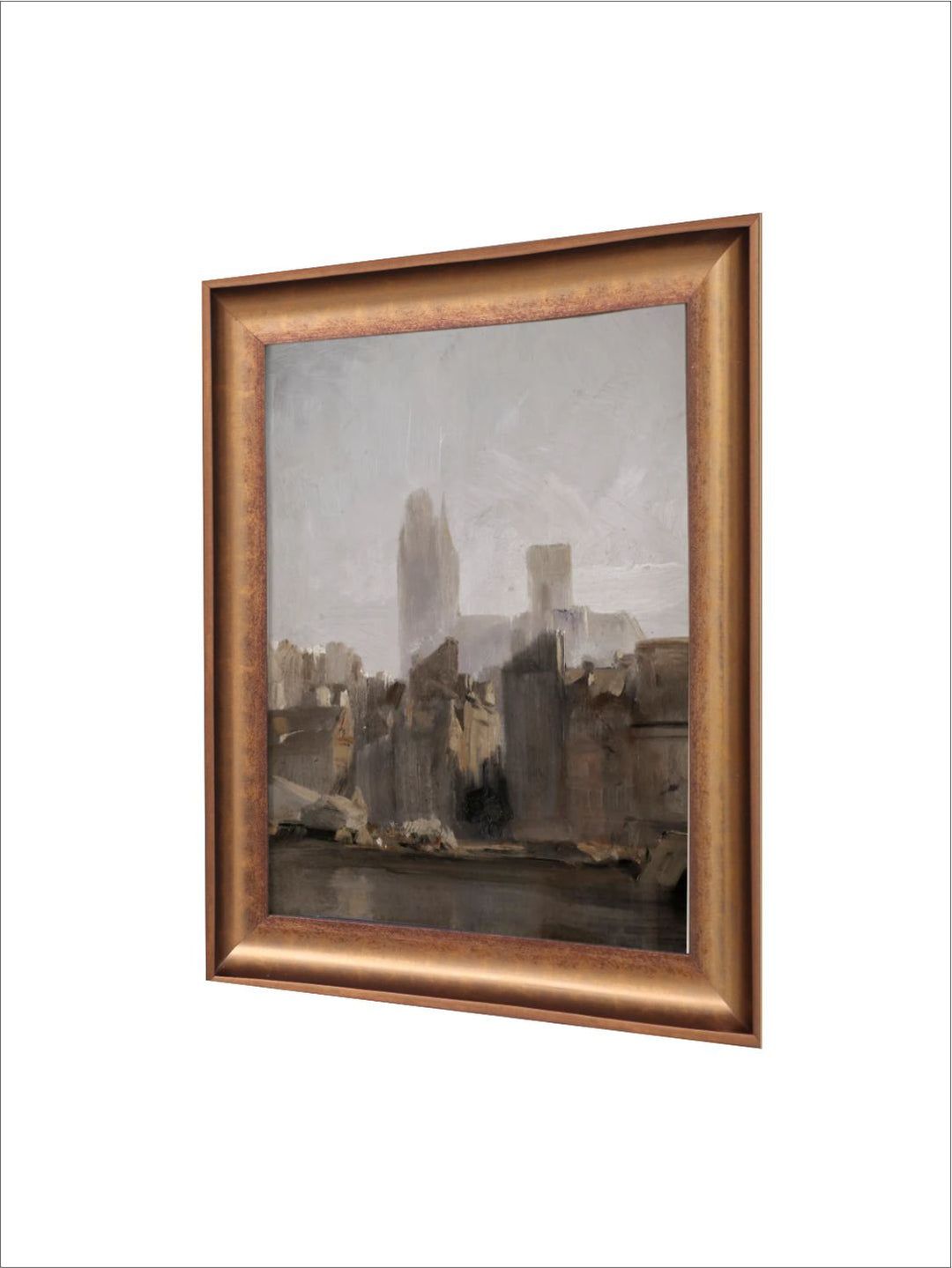 The Vintage Artistry Brown Rouen Cathedral Sunrisewall Art