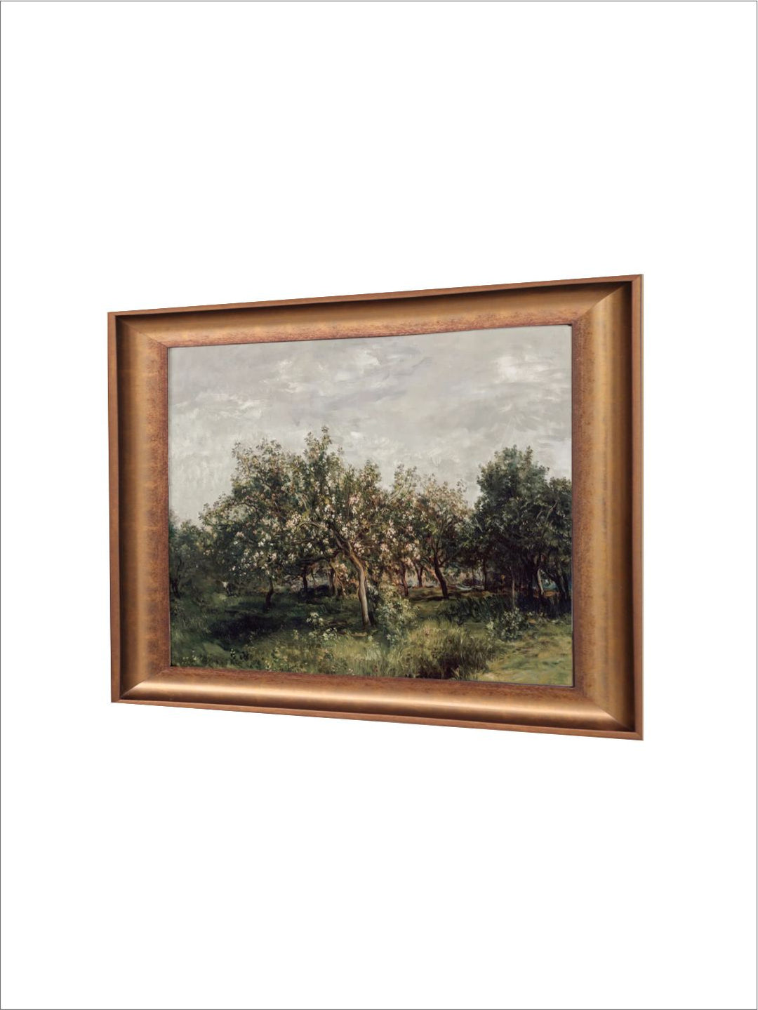 The Vintage Artistry Green Landscape Framed Wall Painting