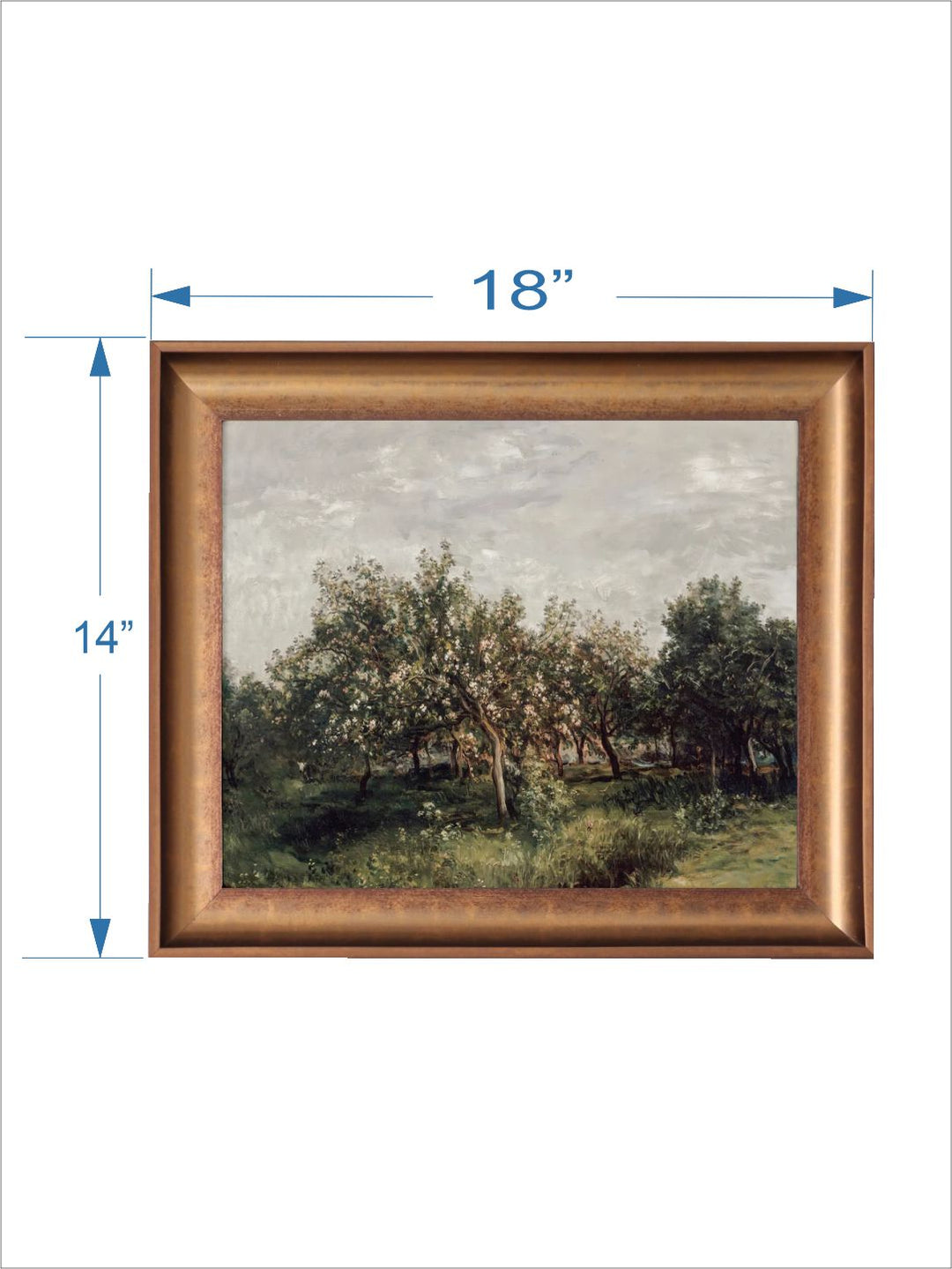 The Vintage Artistry Green Landscape Framed Wall Painting