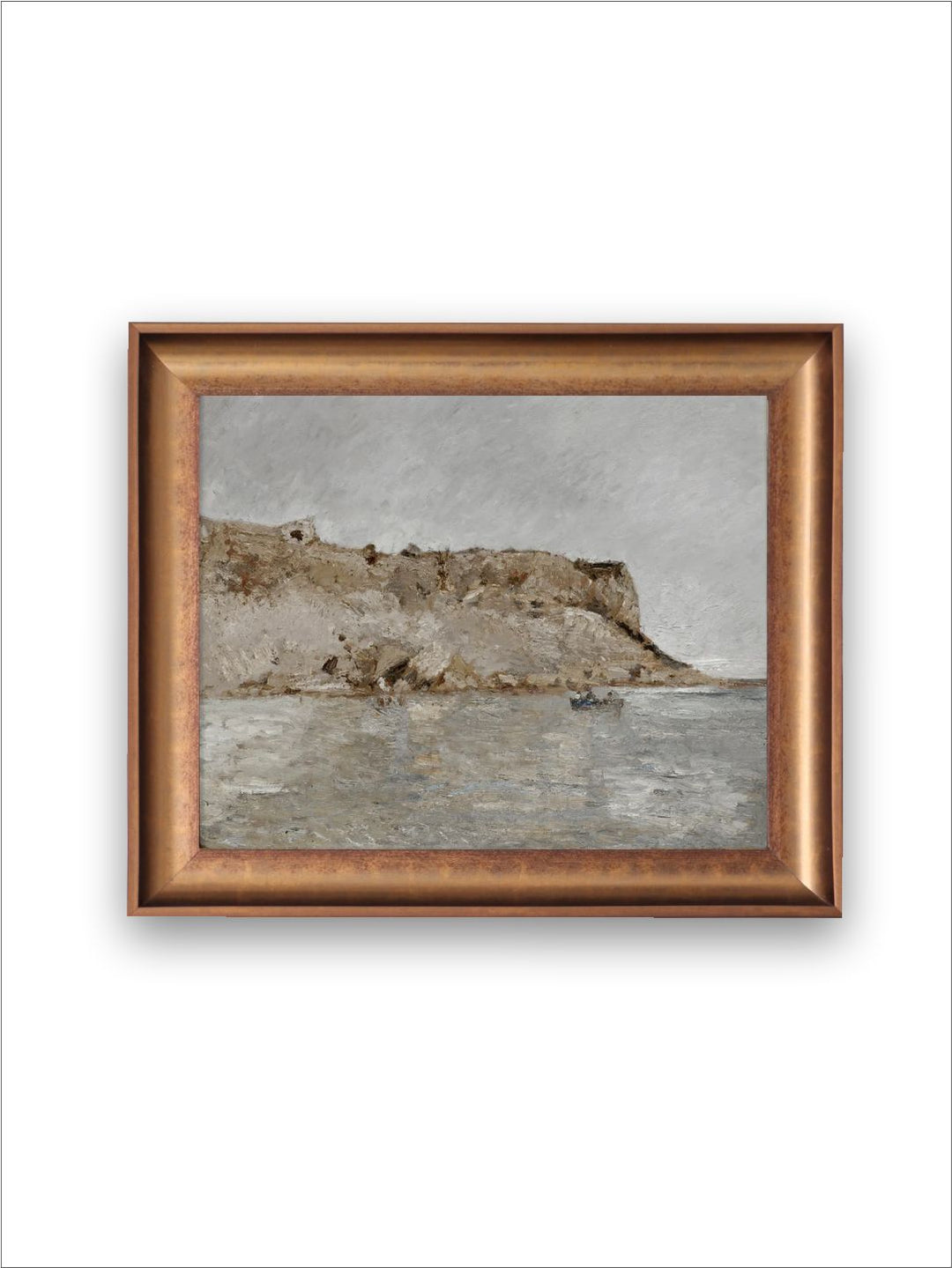 The Vintage Artistry Brown Mountain Muted Neutral Cliff Wall Art