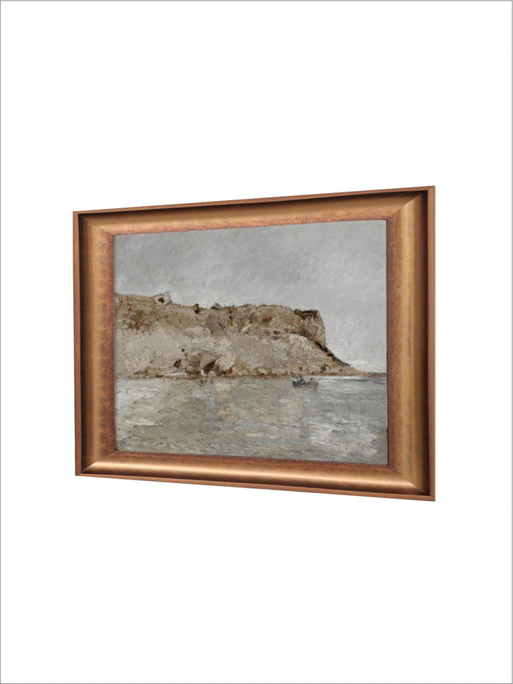 The Vintage Artistry Brown Mountain Muted Neutral Cliff Wall Art