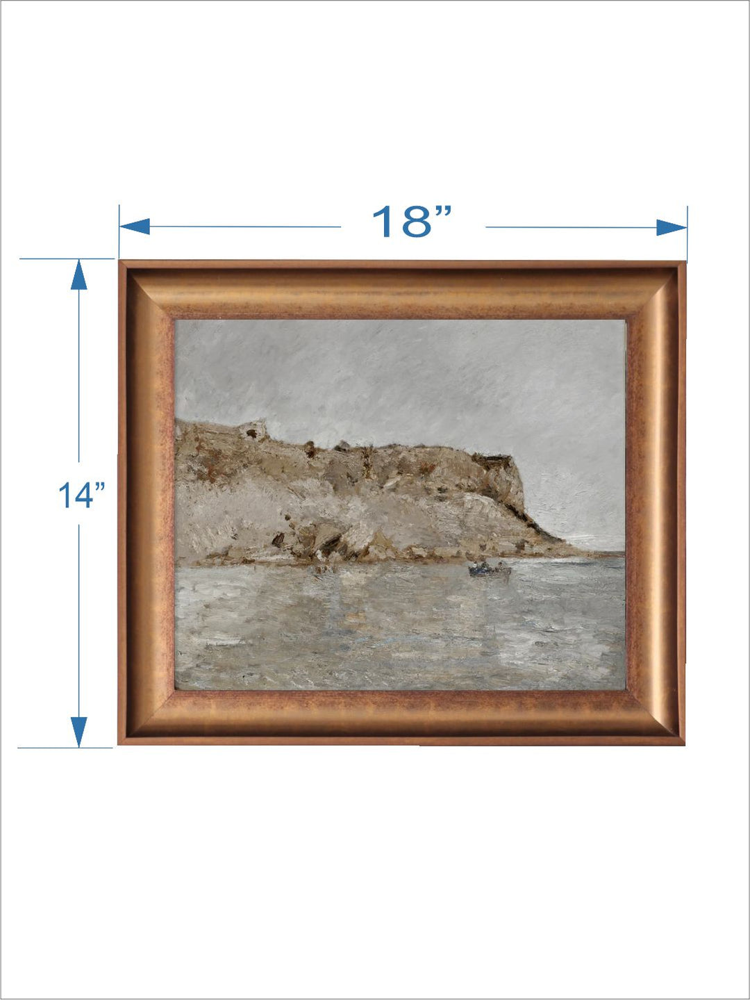 The Vintage Artistry Brown Mountain Muted Neutral Cliff Wall Art
