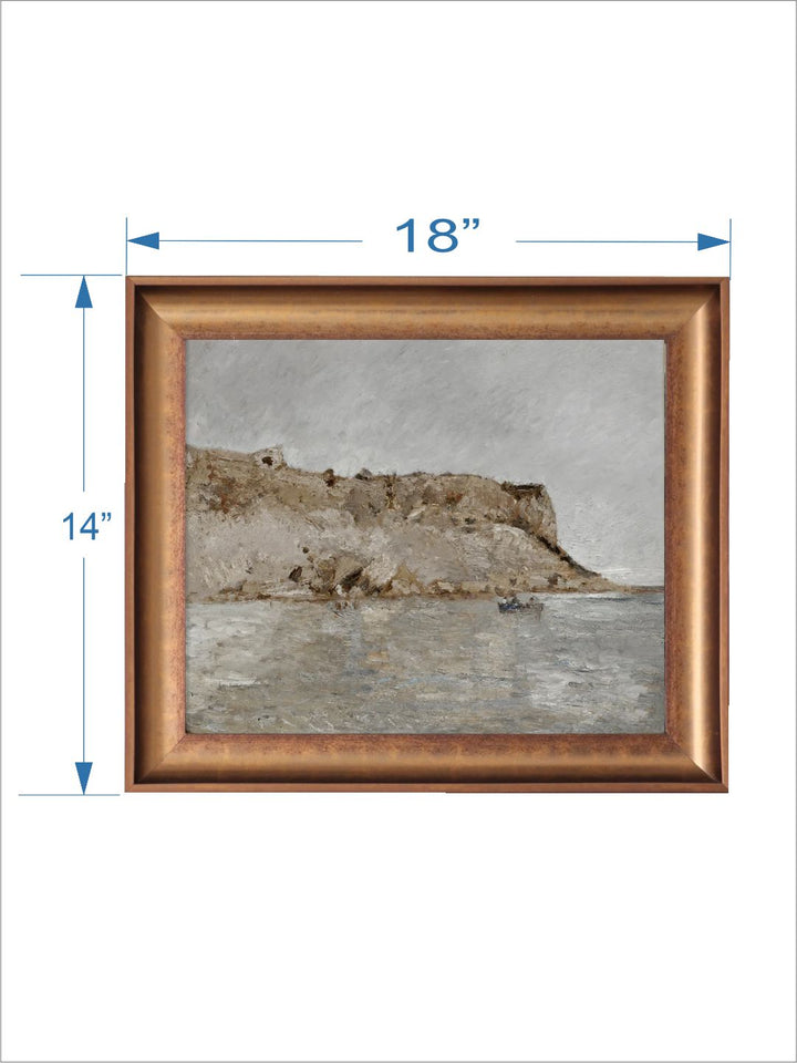 The Vintage Artistry Brown Mountain Muted Neutral Cliff Wall Art