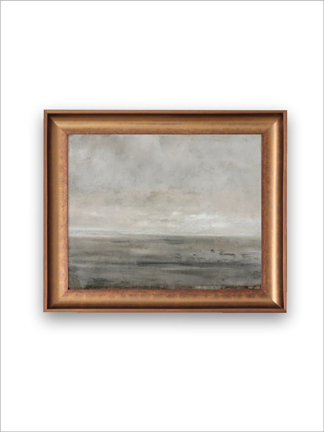 The Vintage Artistry Grey Muted Seascape Wall Art