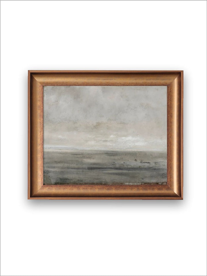 The Vintage Artistry Grey Muted Seascape Wall Art